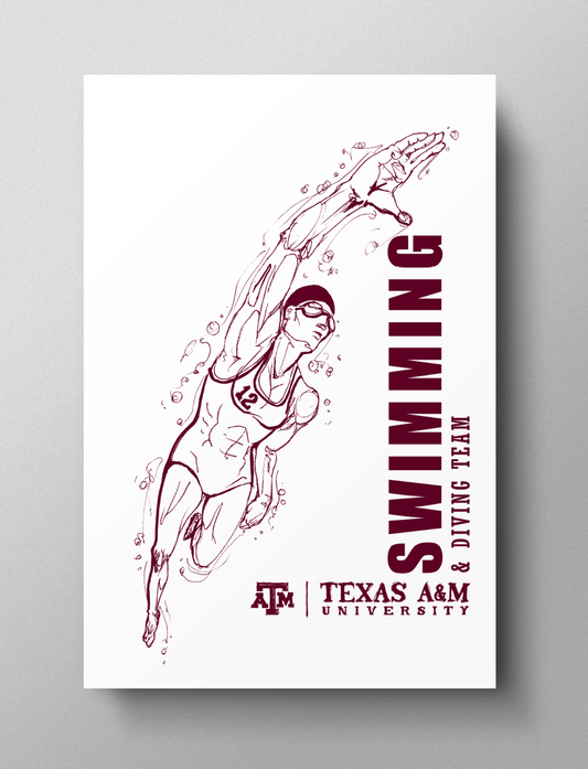 Swimming (W) Print